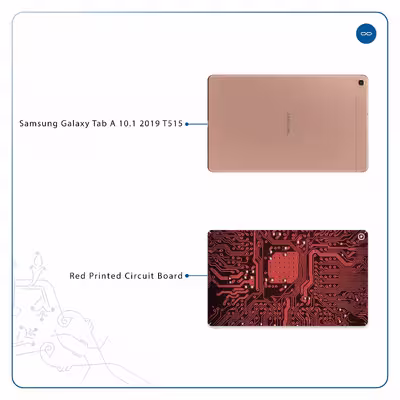برچسب پوششی ماهوت مدل Red Printed Circuit Board مناسب برای تبلت سامسونگ Galaxy Tab A 10.1 2019 T515