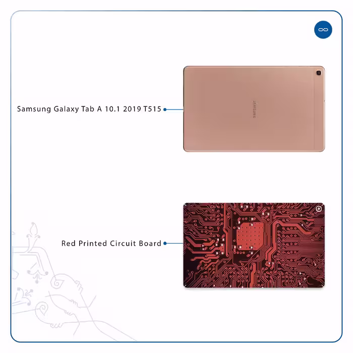 برچسب پوششی ماهوت مدل Red Printed Circuit Board مناسب برای تبلت سامسونگ Galaxy Tab A 10.1 2019 T515