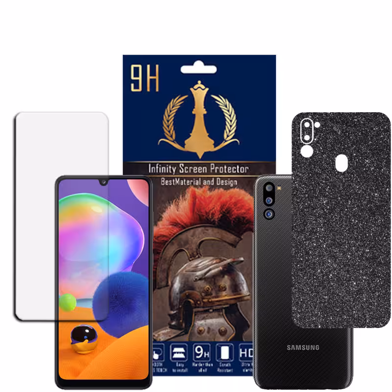 برچسب پوششی اینفینیتی مدل PRO MAX مناسب برای گوشی موبایل سامسونگ GALAXY M21 2021 به همراه محافظ صفحه نمایش