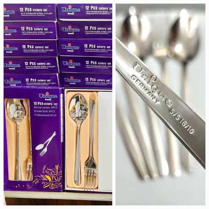 4 ست قاشق و چنگال 12 پارچه یونیک استیل نگیر 