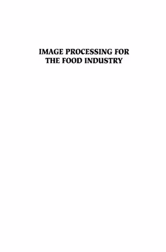 خرید و دانلود نسخه کامل کتاب Image Processing for the Food Industry
