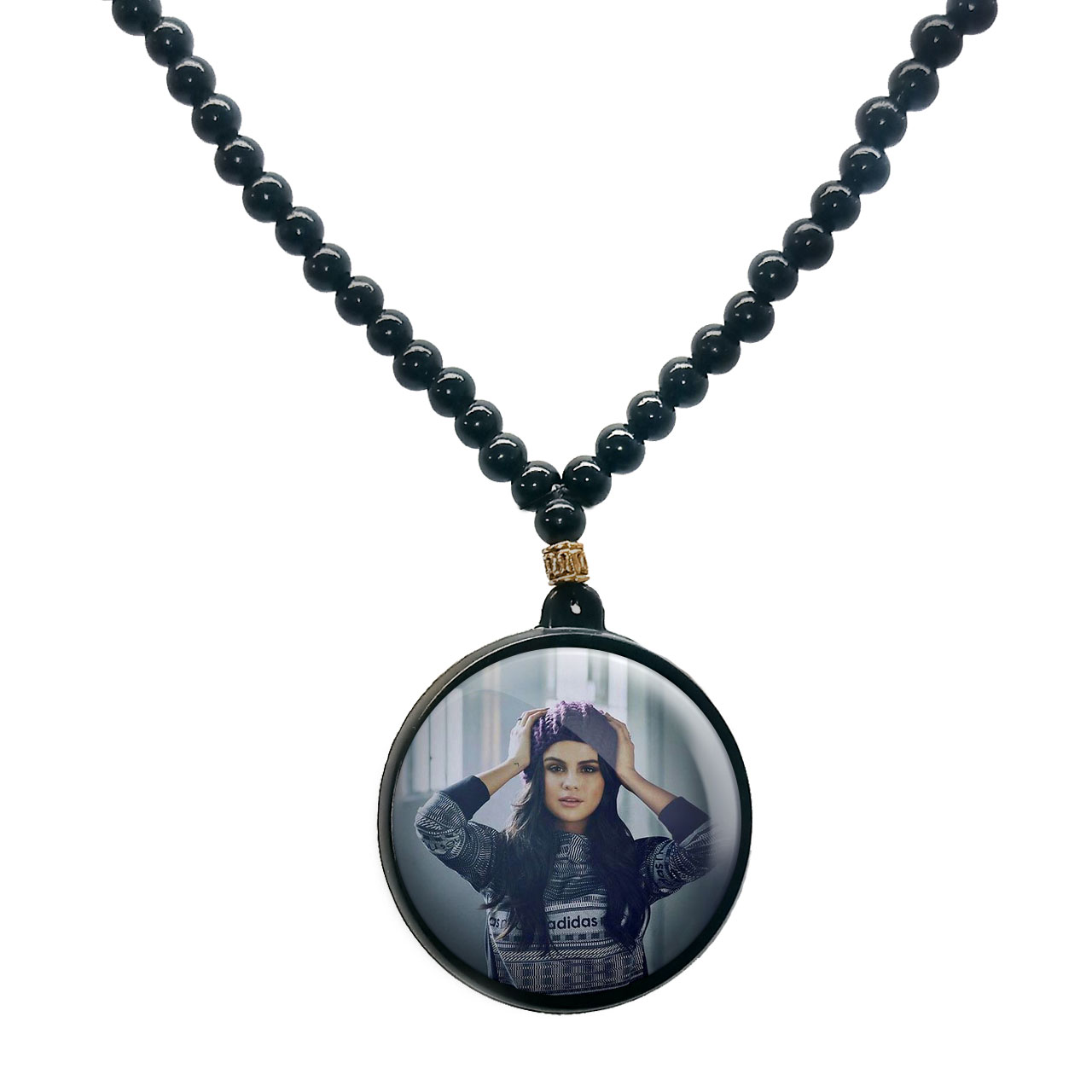 گردنبند پرمانه طرح سلنا گومز کد pmd.1115 مدل دو طرفه