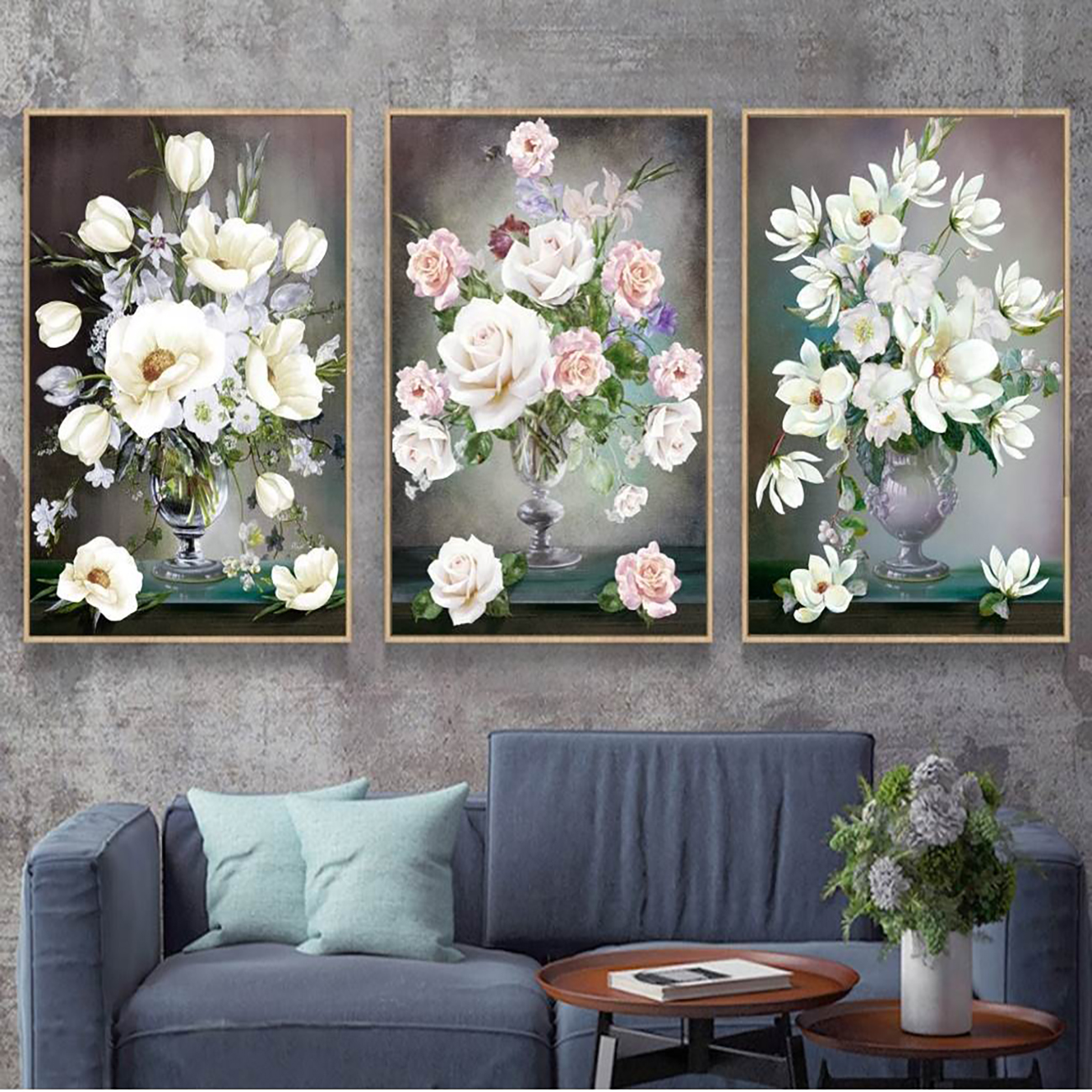 تابلو مدل گل کد 0201 مجموعه 3 عددی