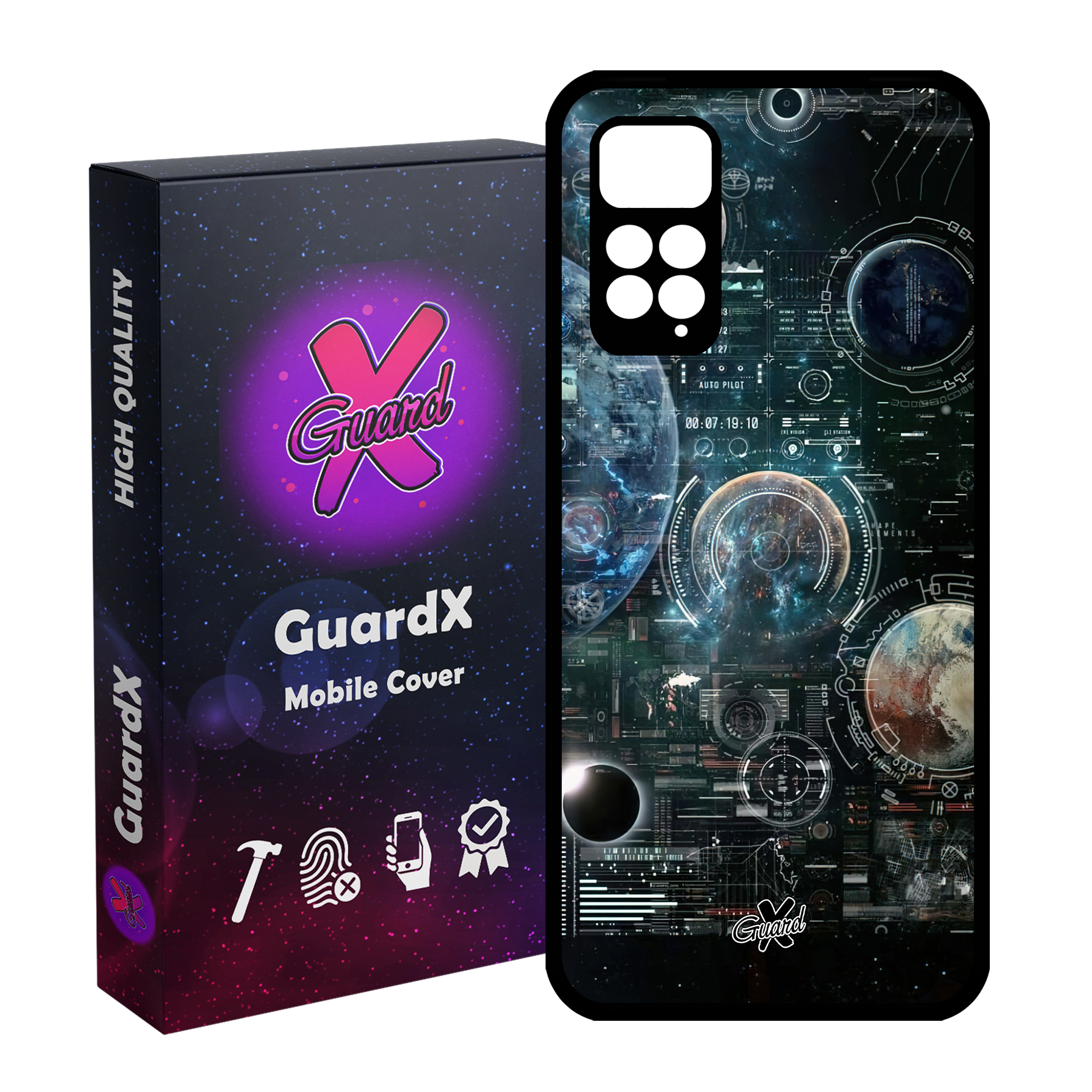 کاور گارد ایکس طرح فضا مدل Glass10512 مناسب برای گوشی موبایل شیائومی Redmi Note 11 Pro 4G/5G