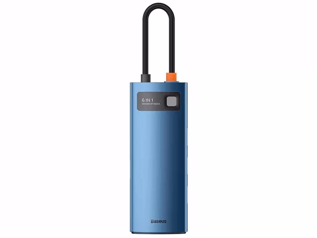 هاب 6 پورت بیسوس Baseus Metal Gleam 6 in 1 Multifunctional Type-C HUB 100W WKWG000003