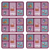 زیربشقابی طرح کیک کد 8245 بسته 6 عددی