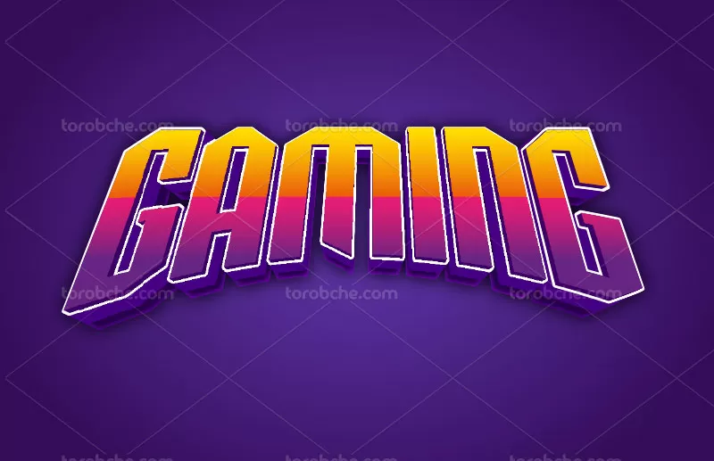 وکتور افکت متنی رنگارنگ با کیفیت | گرافیک با طعم تربچه