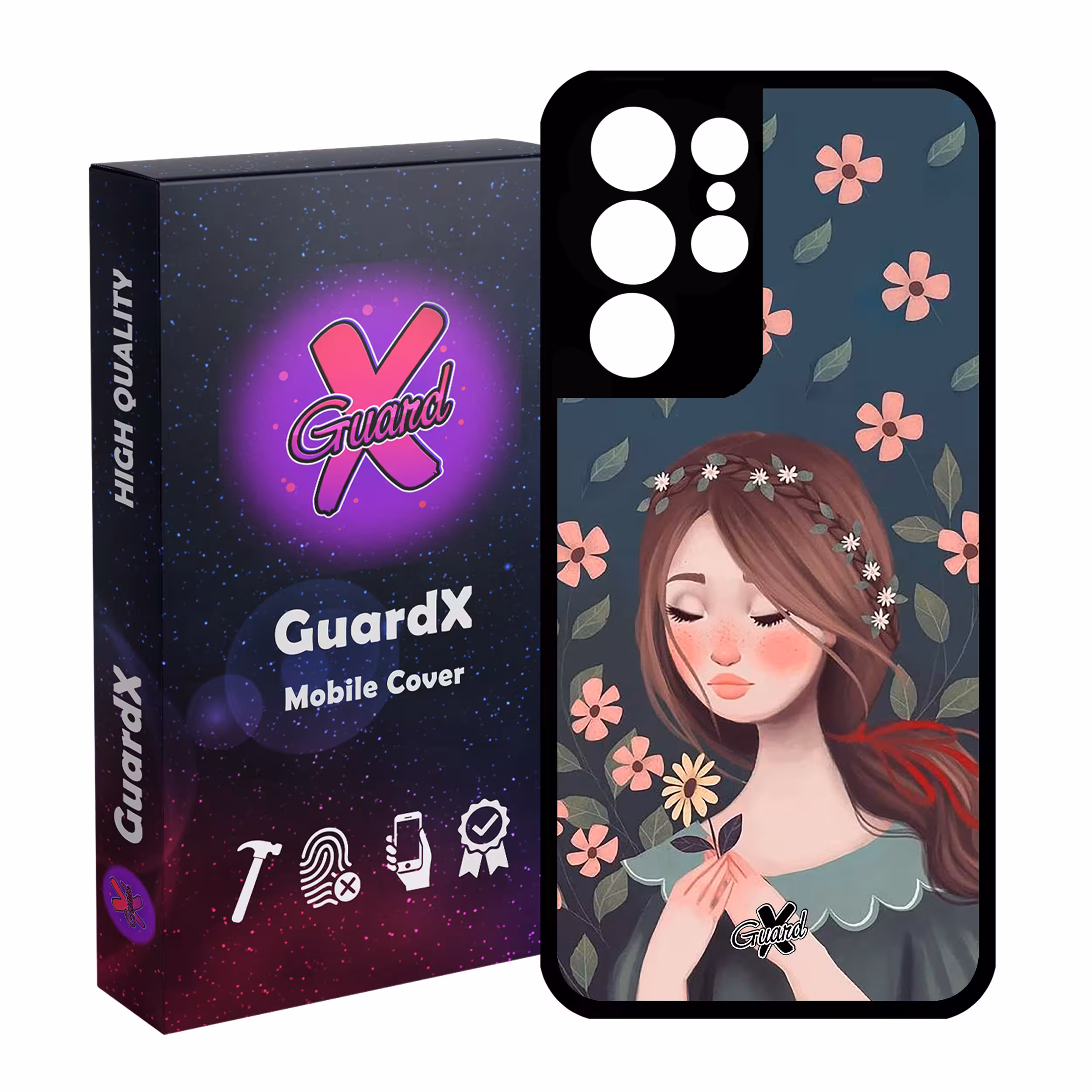کاور گارد ایکس طرح Girl مدل Glass10332 مناسب برای گوشی موبایل سامسونگ Galaxy S21 Ultra