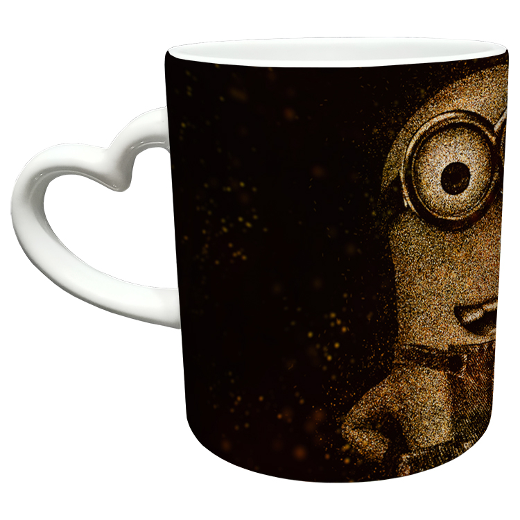 ماگ مدل دسته قلبی طرح مینیون کد 19