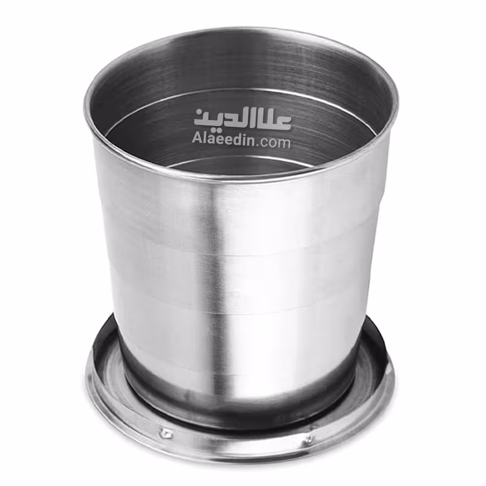 لیوان تاشو استیل ویژه مدرسه و مسافرت چندکاره