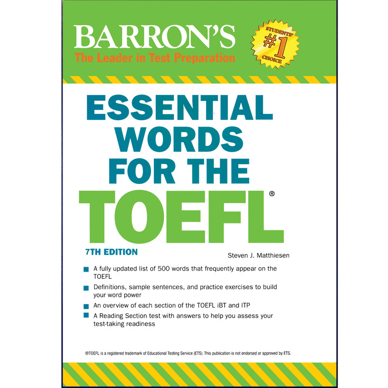 کتاب Barrons Essential Words for The Toefl 7th اثر Steven J Matthiesen انتشارات هدف نوین