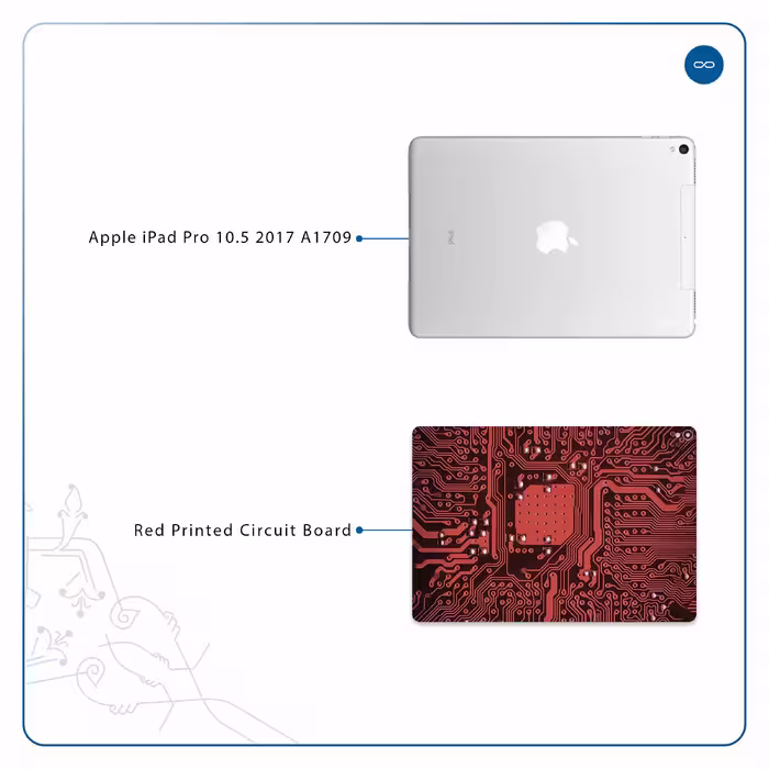 برچسب پوششی ماهوت مدل Red Printed Circuit Board مناسب برای تبلت اپل iPad Pro 10.5 2017 A1709