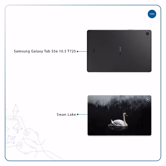 برچسب پوششی ماهوت مدل Swan Lake مناسب برای تبلت سامسونگ Galaxy Tab S5e 10.5 2019 T725