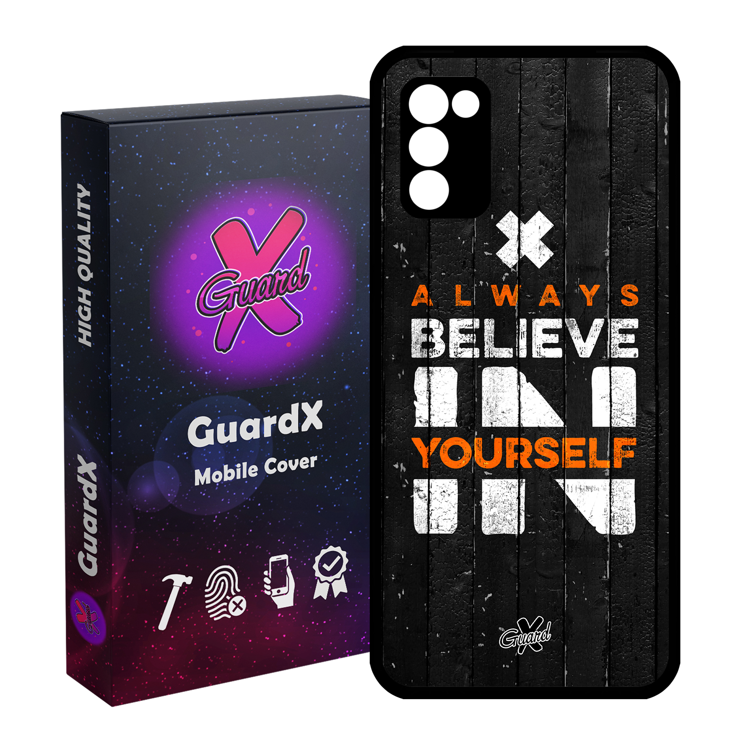 کاور گارد ایکس طرح Text مدل Glass10167 مناسب برای گوشی موبایل سامسونگ Galaxy A03s