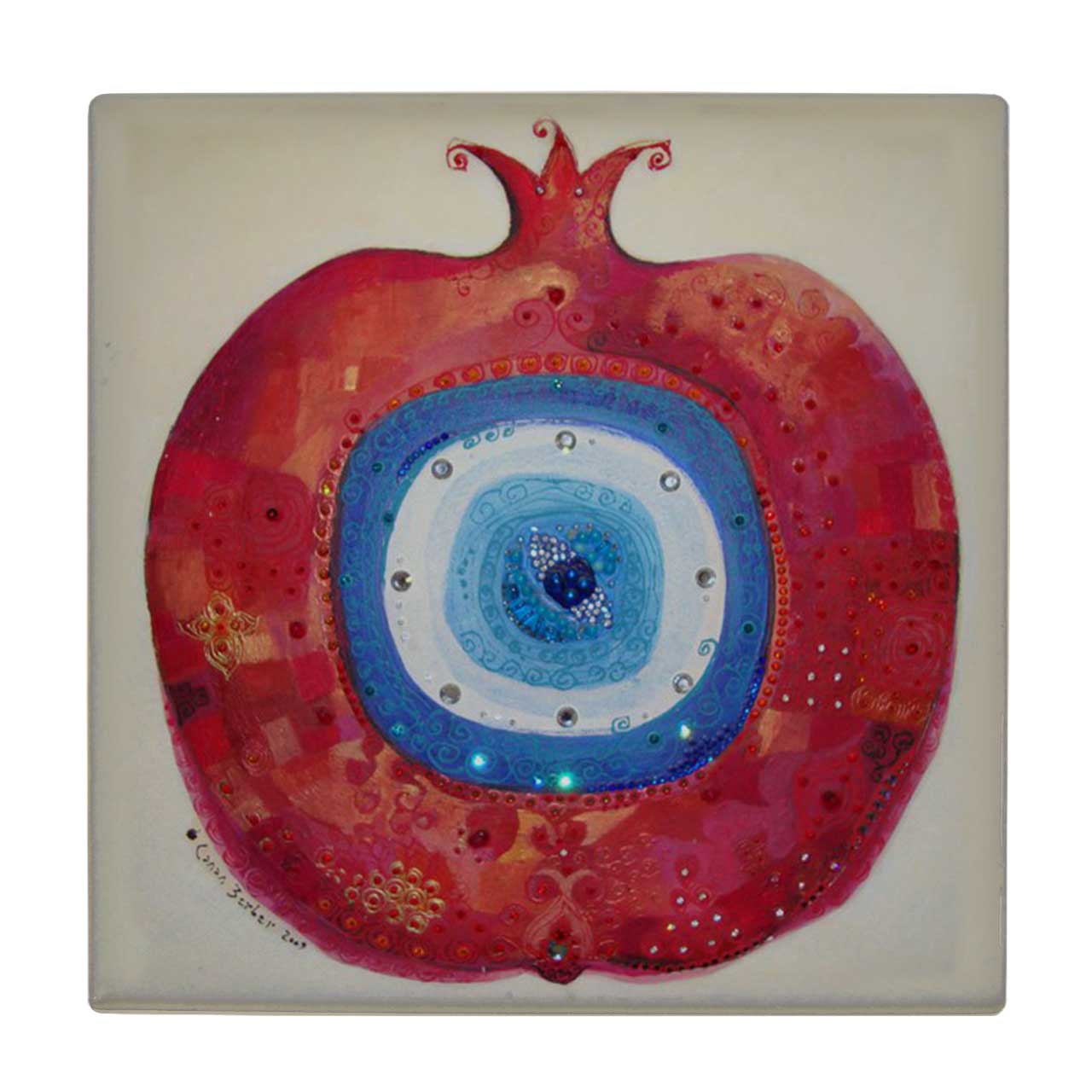 زیر لیوانی طرح انار کد    4015798_2281