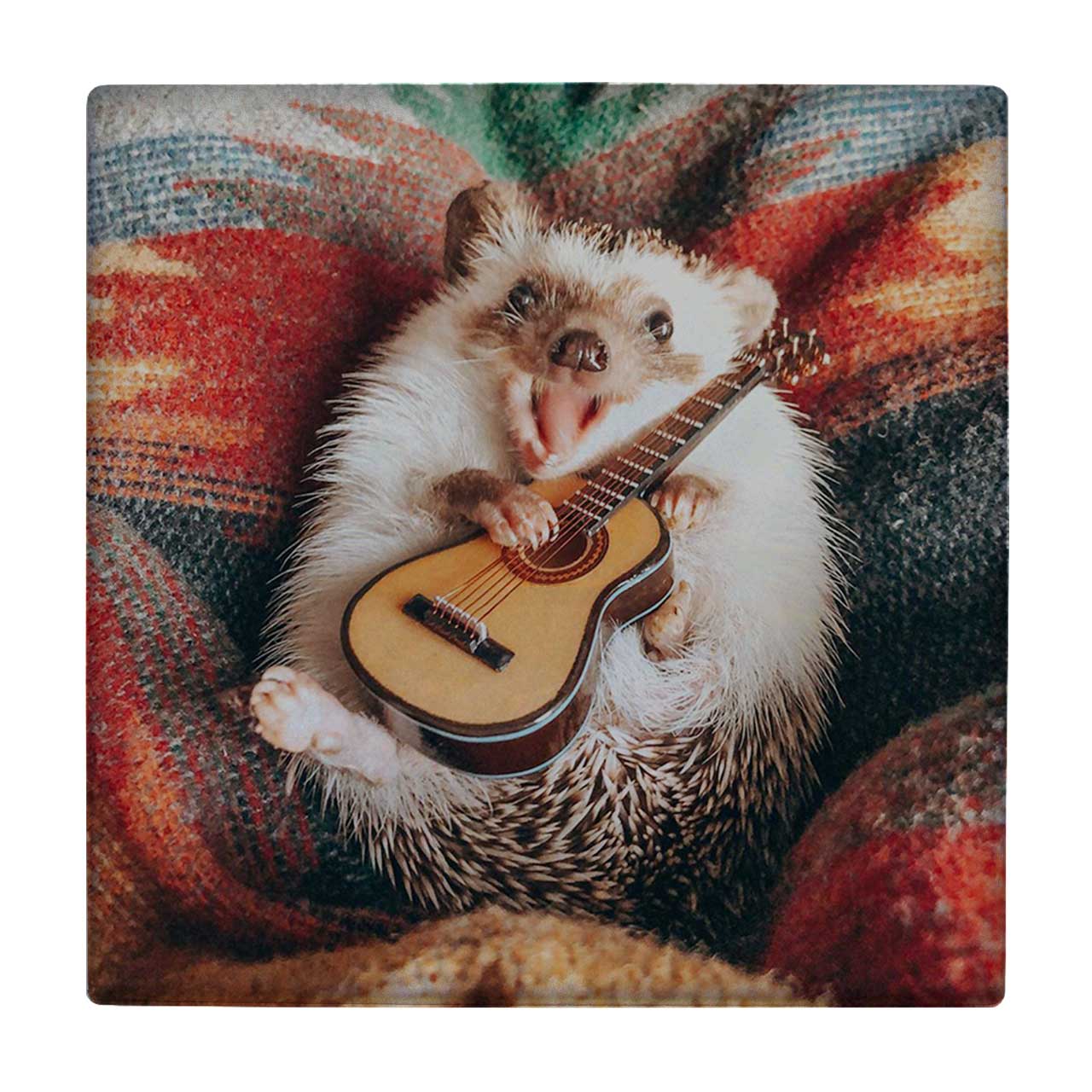 کاشی کارنیلا طرح خارپشت و گیتار مدل لوحی کد klh707