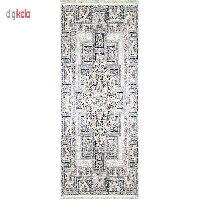 فرش ماشینی زمرد مشهد طرح 22000 زمینه کرم