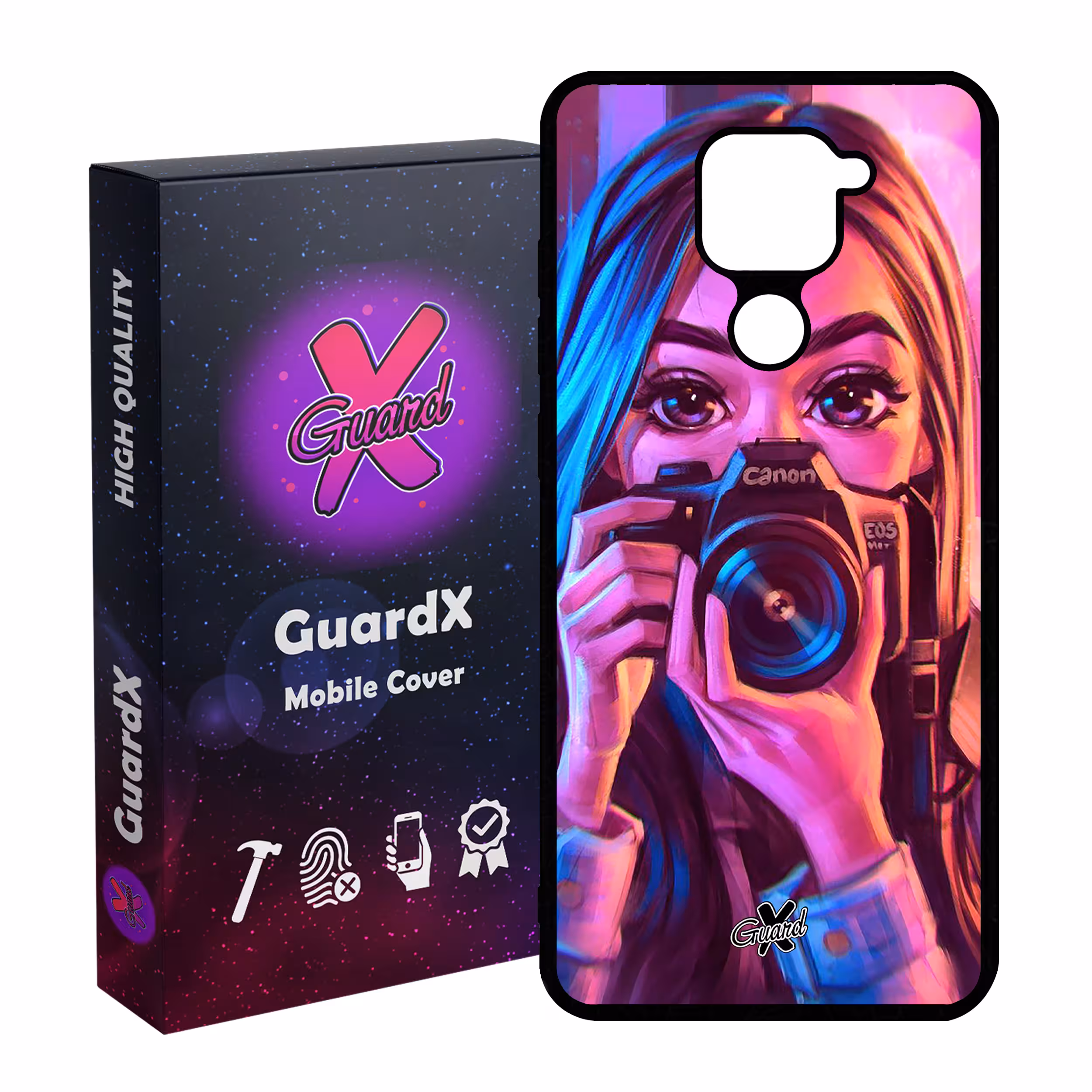 کاور گارد ایکس طرح دختر مدل Glass10288 مناسب برای گوشی موبایل شیائومی Redmi Note 9