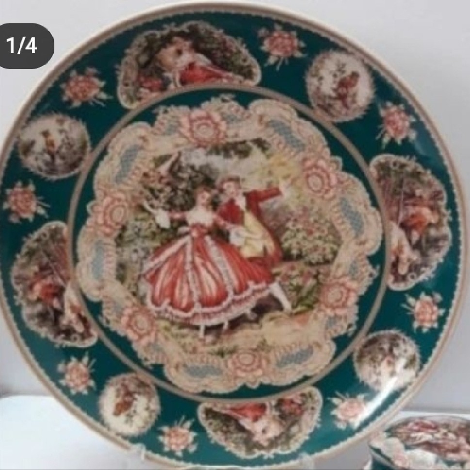 دیس گرد مخصوص میوه وشیرینی سبز مارک معروف fn.      