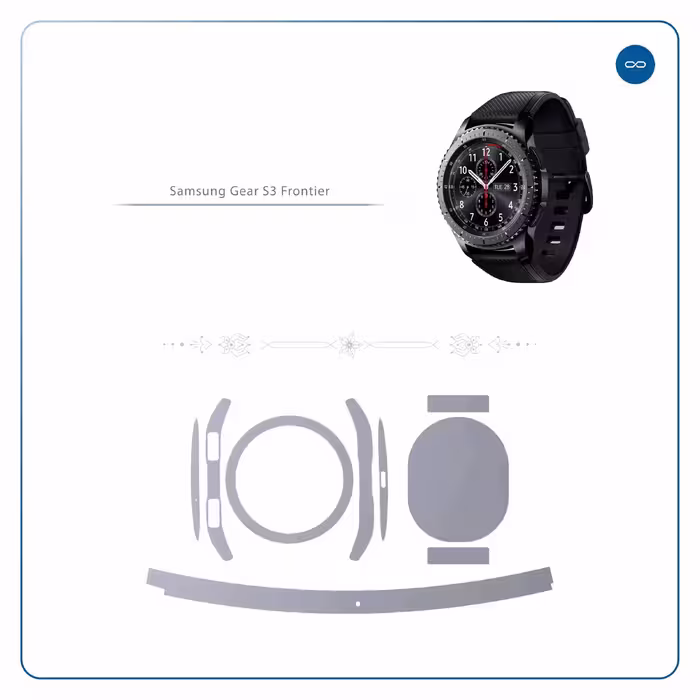 برچسب ماهوت طرح Matte-Silver مناسب برای ساعت هوشمند سامسونگ Galaxy Gear S3 Frontier