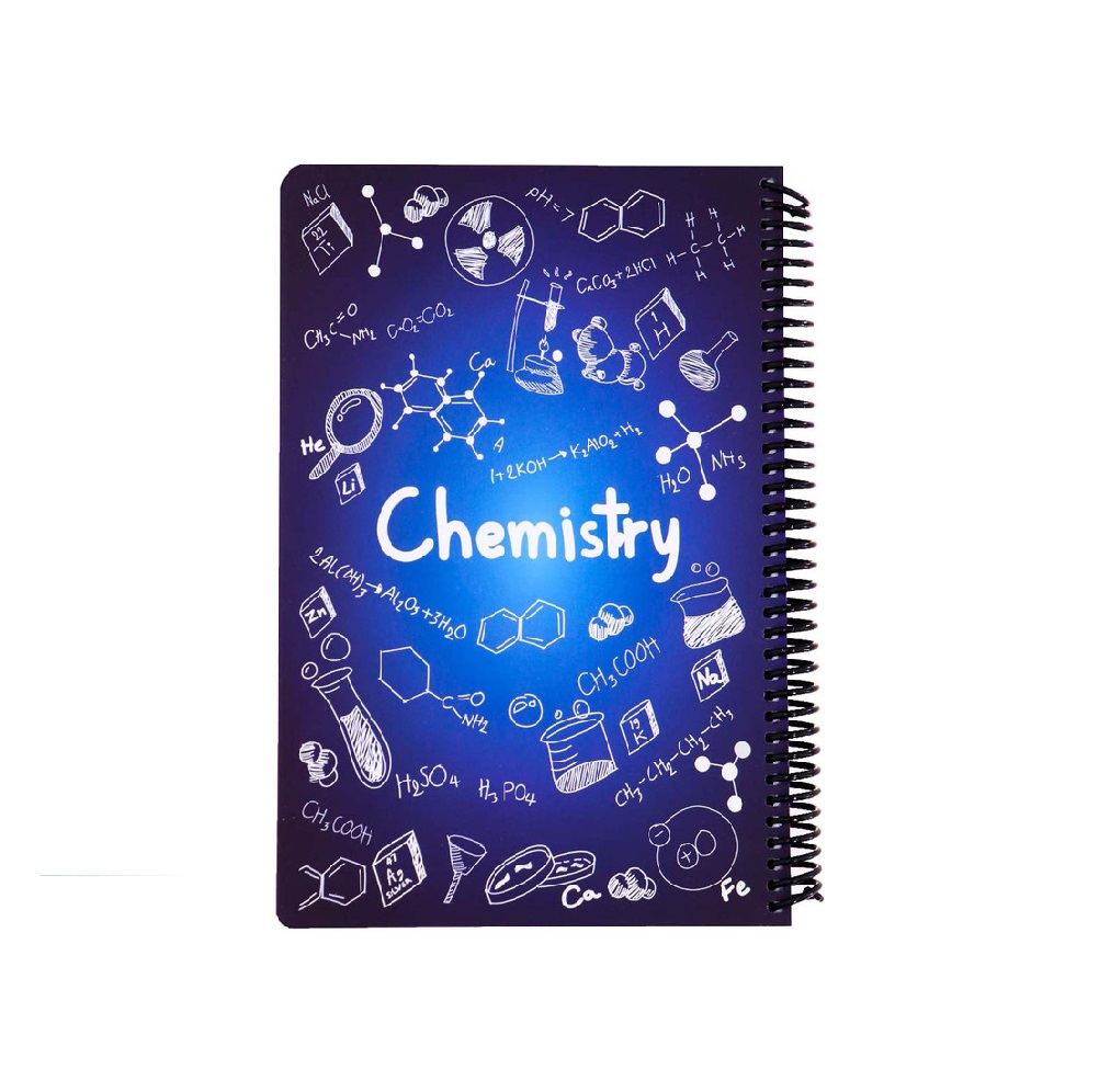 دفتر سیمی 100 برگ دات نوت طرح Chemistry آبی کاربنی