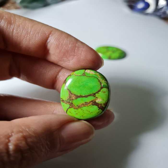 موهاوی بهسازی شده سبز رنگ بیضی