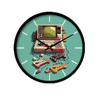 ساعت‌ دیواری رومیزی راویتا طرح دسته بازی کد 3471