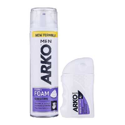 فوم اصلاح آرکو من مدل Sensitive حجم 200 میلی لیتر به همراه افتر شیو حجم 150 میلی لیتر