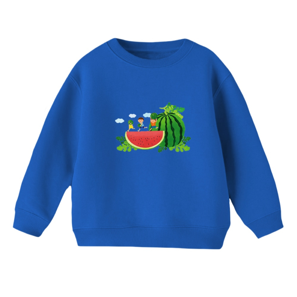 سویشرت بچگانه مدل بچه ها و هندوانه یلدایی کد 3 رنگ آبی