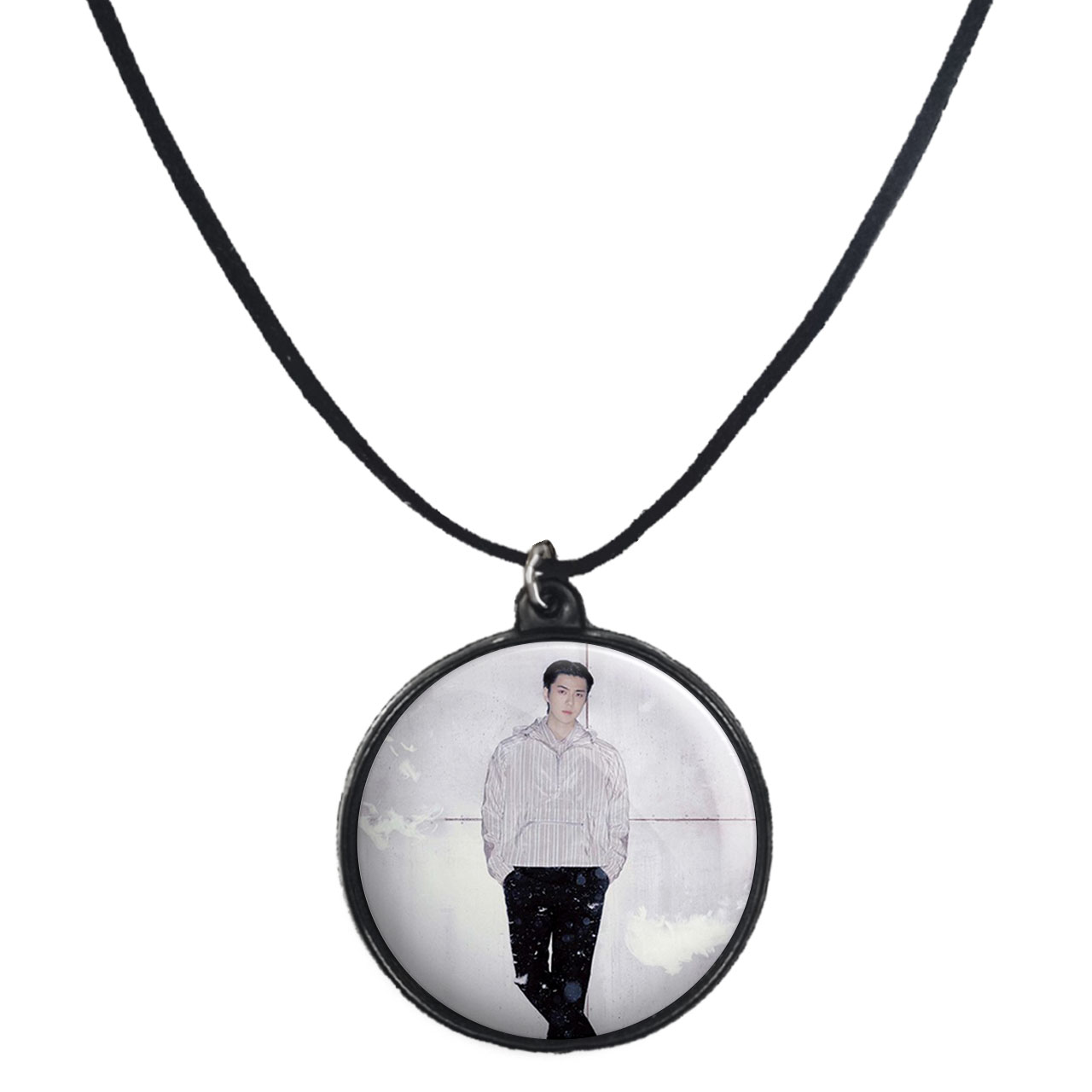 گردنبند پرمانه طرح exo کد pmb.13888 مدل دو طرفه