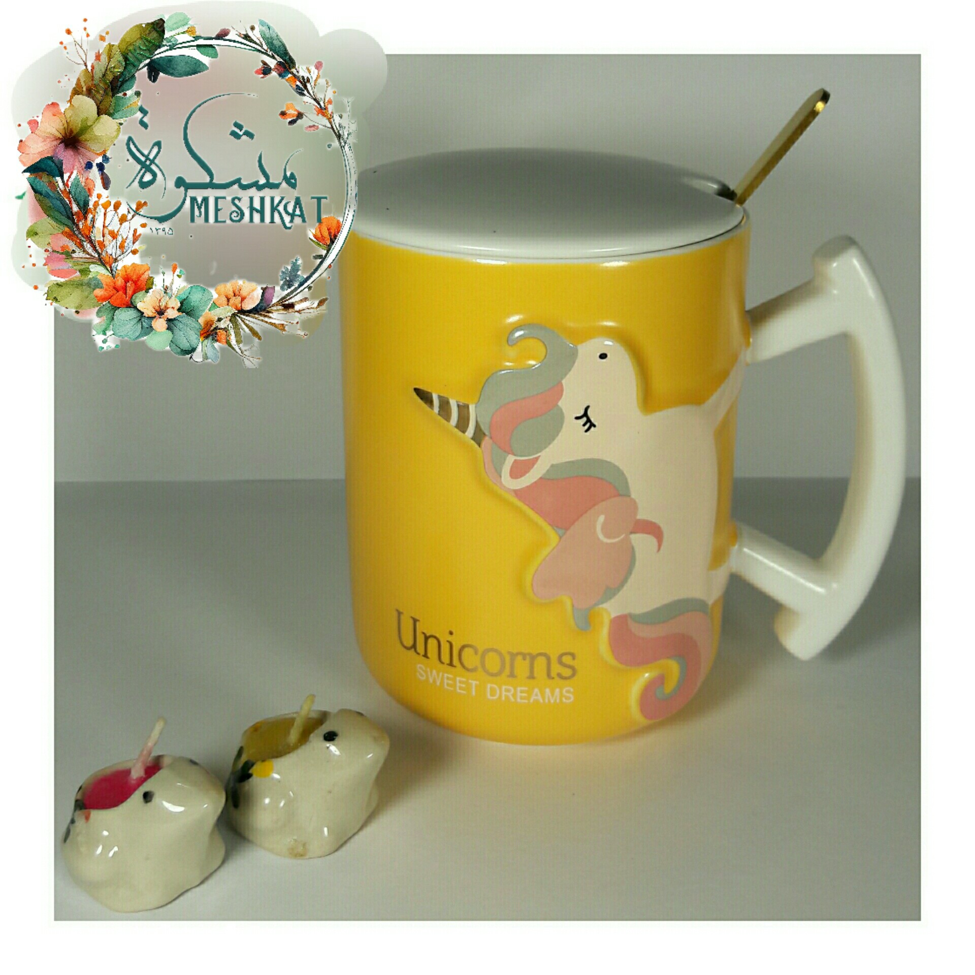 ماگ طرح پونی زرد رنگ