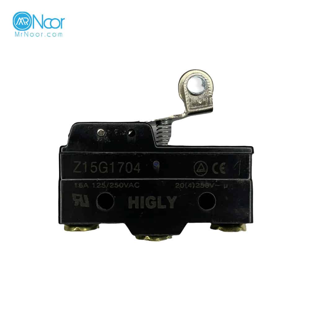 میکروسوئیچ اهرمی فشاری تسمه کوتاه قرقره دار Z15G1704 - مستر نور