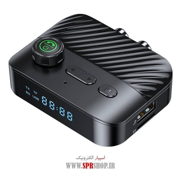 مبدل گیرنده فرستنده بلوتوث با نمایشگر طراحی 2 در 1 مدل C68