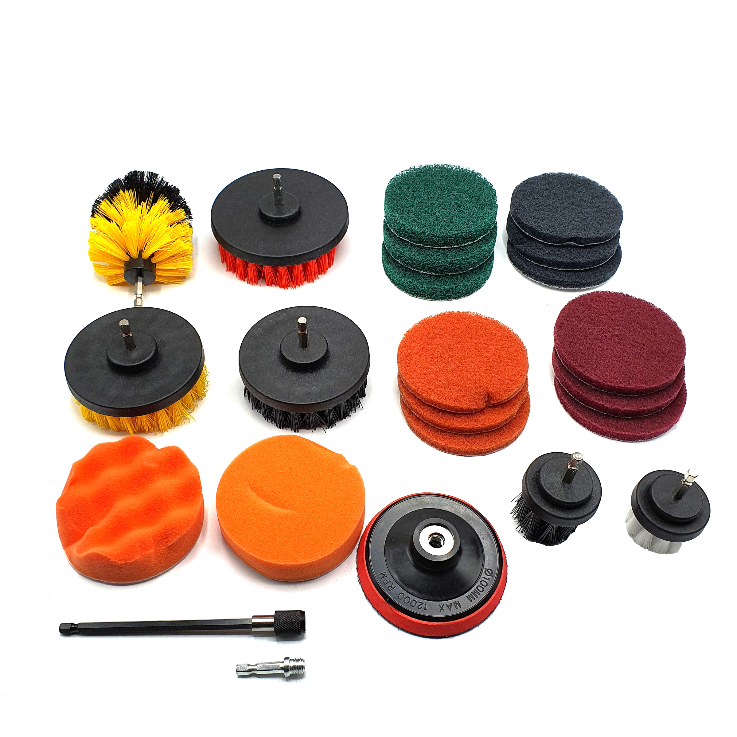 پولیش و فرچه شستوشو و نظافت خودرو کد 5010 مجموعه 22 عددی