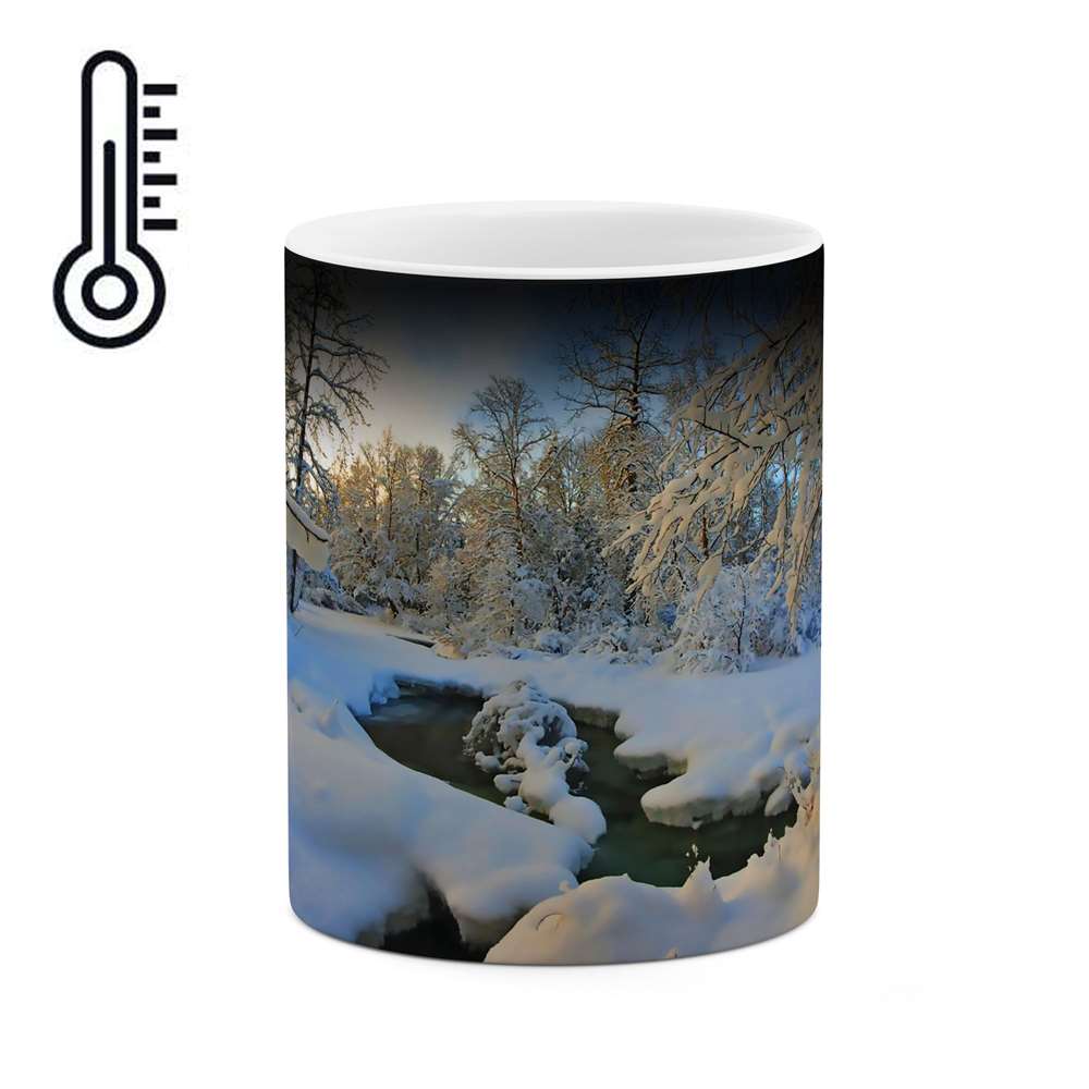 ماگ حرارتی طرح جنگل برفی مدل mgh03815