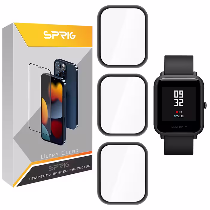 محافظ صفحه نمایش نانو اسپریگ مدل SPG مناسب برای ساعت هوشمند امیزفیت Bip S بسته سه عددی