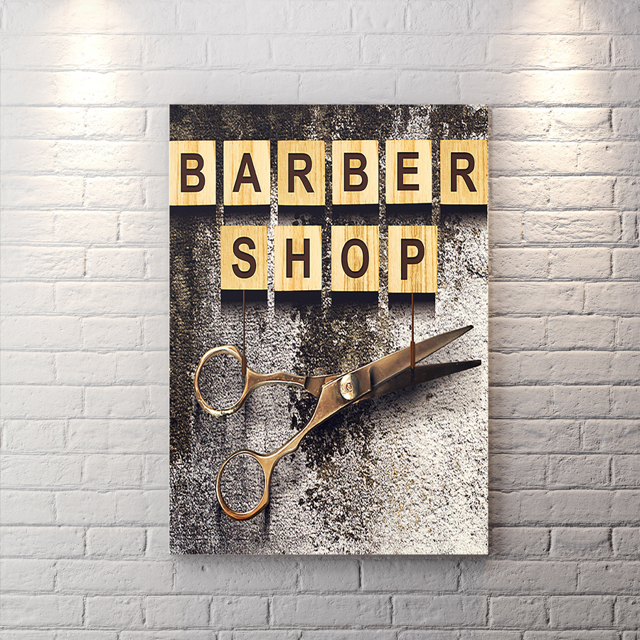 تابلو دکوراتیو آرایشگاه مردانه BAs-6705