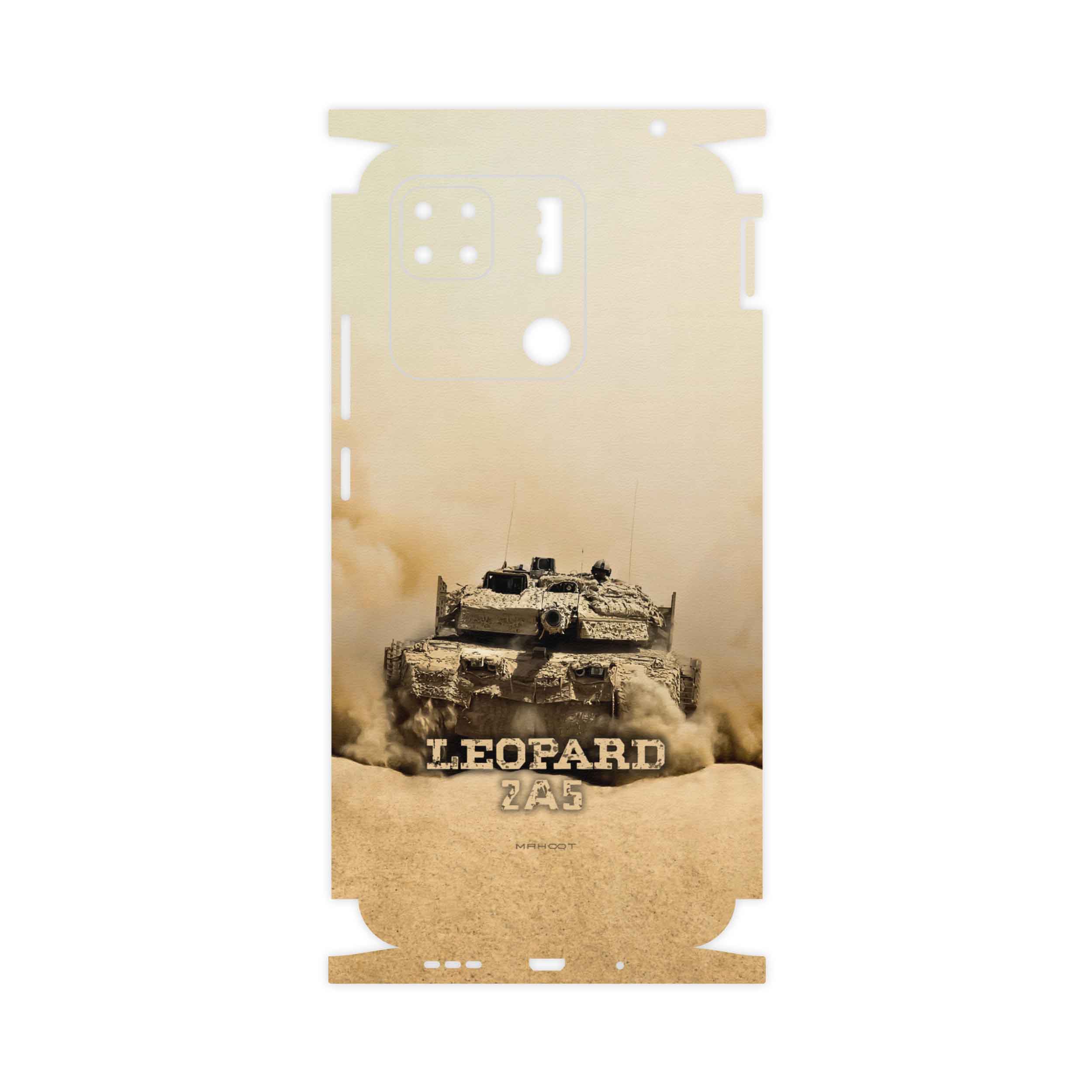 برچسب پوششی ماهوت مدل Leopard-2A5-tank-FullSkin مناسب برای گوشی موبایل شیائومی Redmi 10A