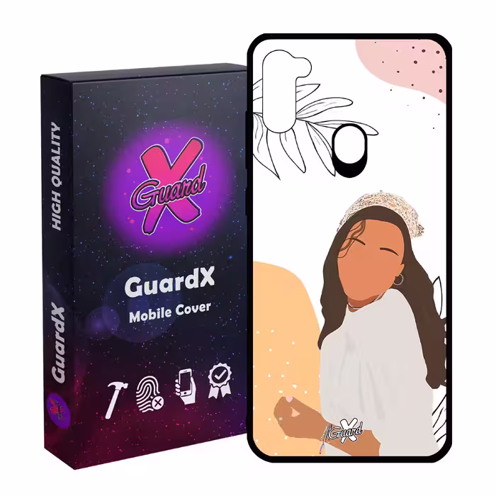 کاور گارد ایکس طرح دختر مدل Glass10367 مناسب برای گوشی موبایل سامسونگ Galaxy A11