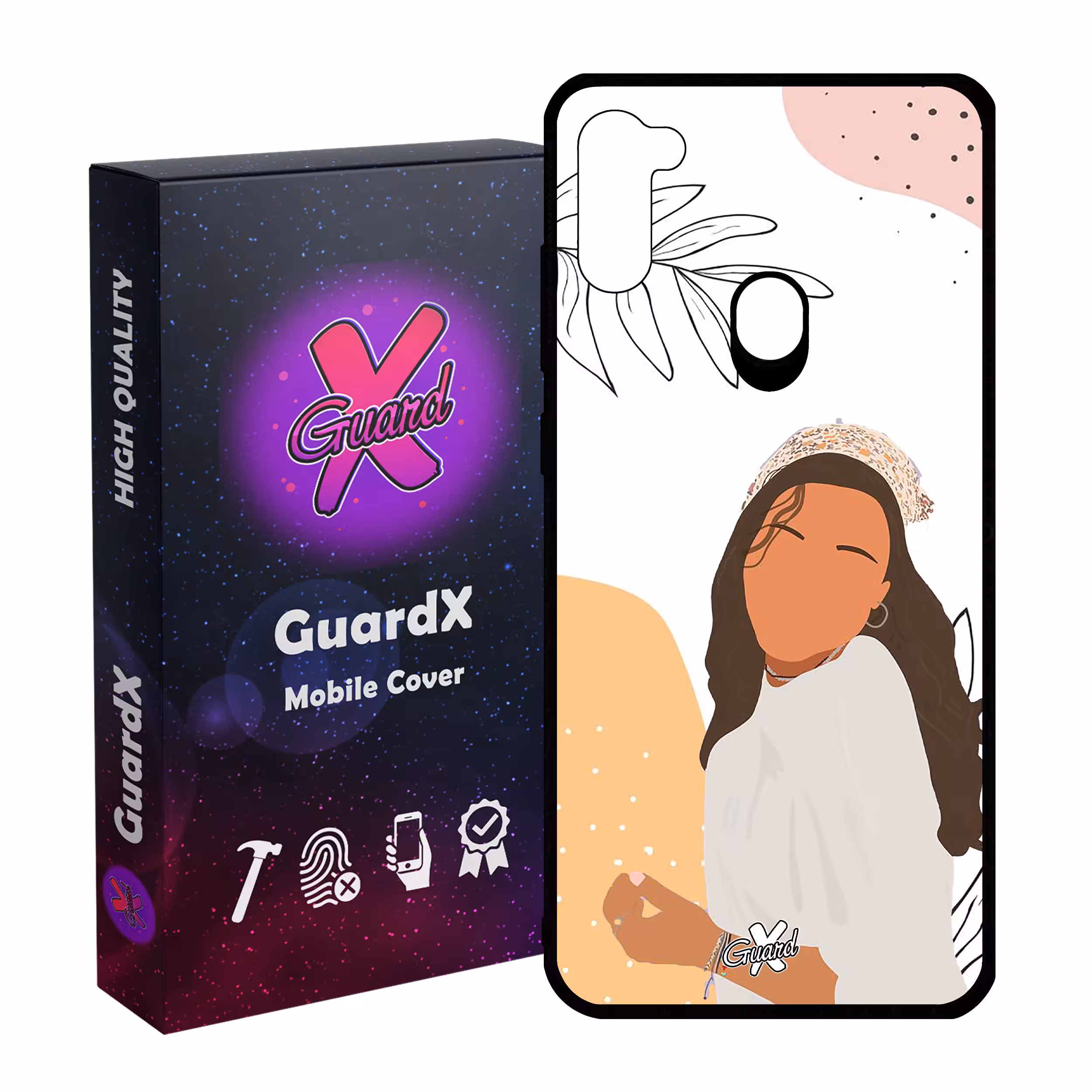 کاور گارد ایکس طرح دختر مدل Glass10367 مناسب برای گوشی موبایل سامسونگ Galaxy A11