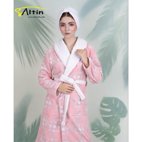 حوله پالتویی پودایران مدل ماکان صورتی سایز 115