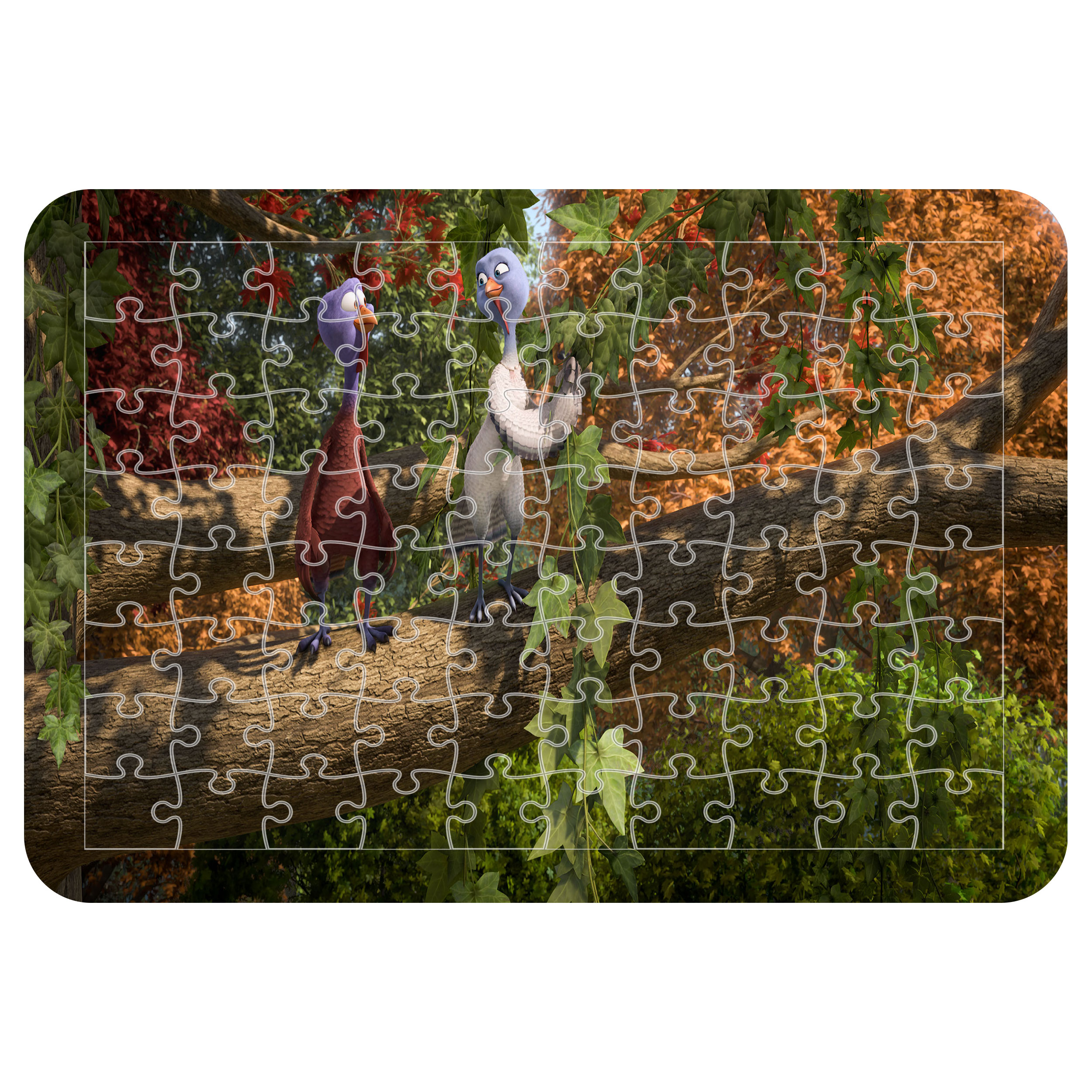 پازل 54 تکه اطلس آبی طرح کارتون بوقلمون ها  مدل P1639