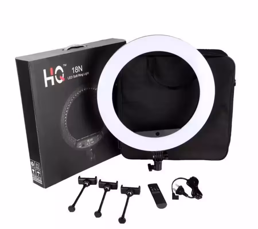 رینگ لایت مدل HQ-18N کنترل دار کیفیت نور دهی فوق العاده عالی و حرفه ای