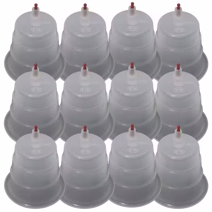 لیوان بادکش ای تی ام مدل 125cc بسته 12 عددی