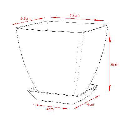 گلدان گل آذین مدل پلاستیکی مربع کد5 مجموعه 7عددی