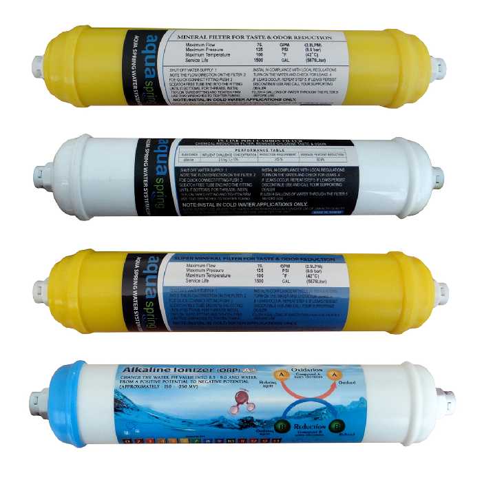 فیلتر دستگاه تصفیه کننده آب مدل SPARE FILTER 4 مجموعه 4 عددی