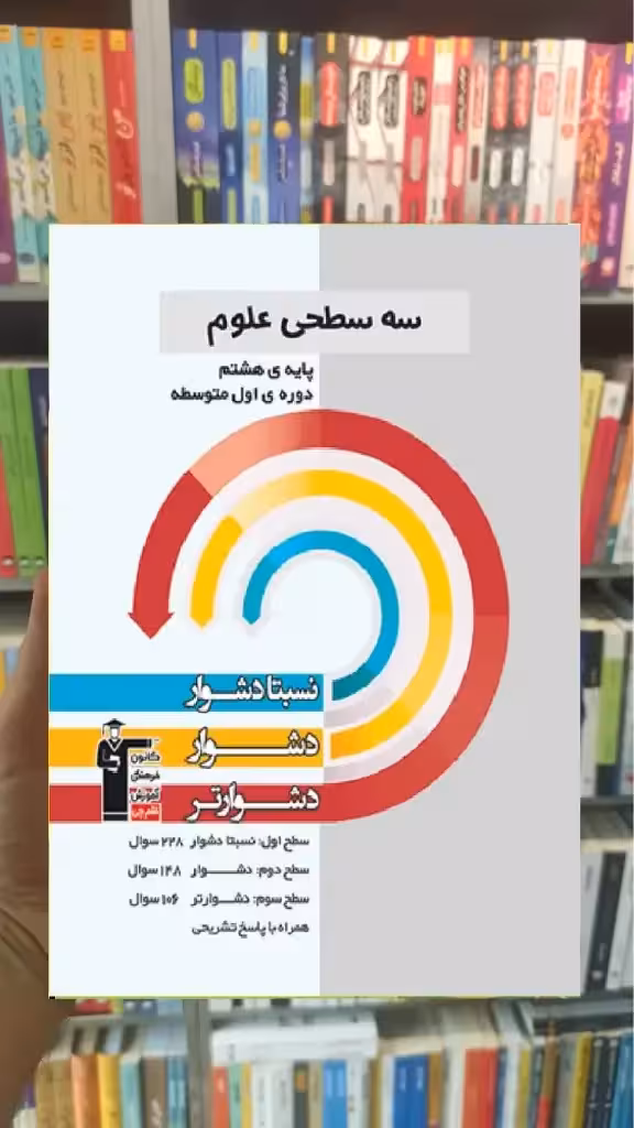 سه سطحی علوم هشتم قلم چی - بانک کتاب ماندگار-قیمت-خرید-کتاب-کمک-درسی-کنکور-دانشگاهی
