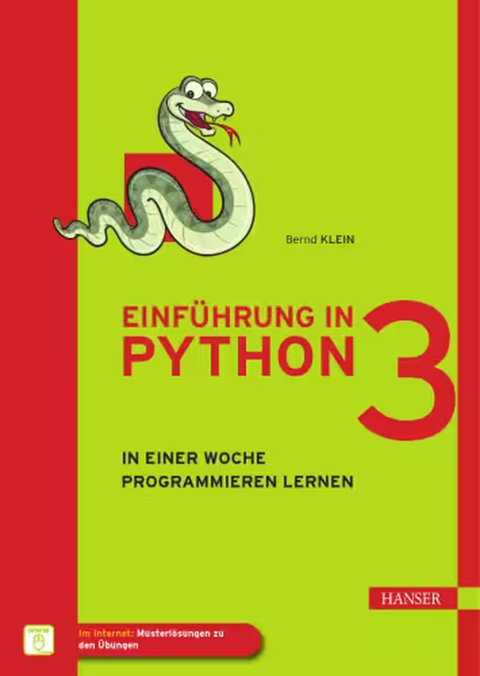 خرید و دانلود نسخه کامل کتاب Einführung in Python 3 Für Ein- und Umsteiger