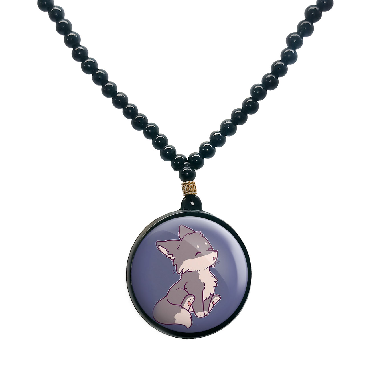 گردنبند پرمانه طرح حیوانات کیوت کد pmd.21375 مدل دو طرفه