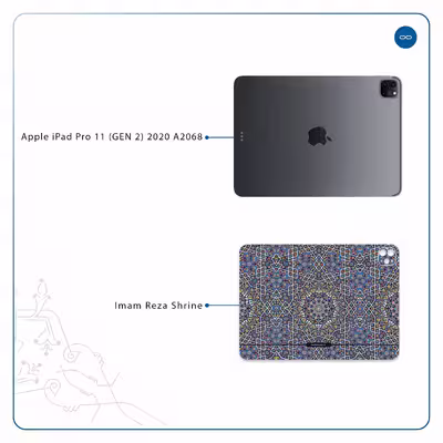 برچسب پوششی ماهوت مدل Iran-Tile6 مناسب برای تبلت اپل iPad Pro 11 (GEN 2) 2020 A2068